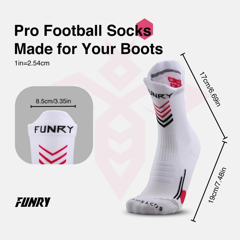 FUNRY Store جوارب كرة القدم BOOTSmate غير القابلة للانزلاق، جوارب كرة قدم قابلة للتنفس للجري وكرة السلة، تناسب الجنسين للرجال والنساء - Image 2
